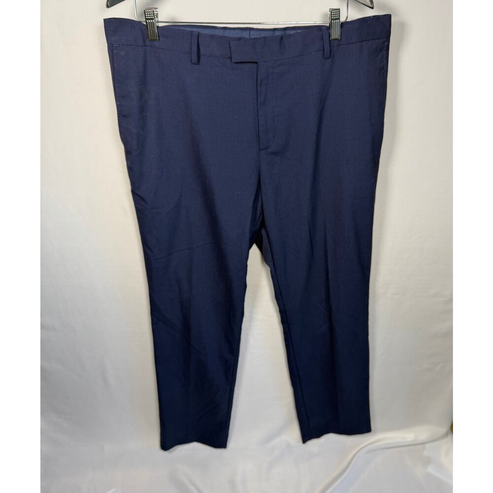 Banana Republic Men's Dress slacks Pants Blue Black check Slim fit 36x34